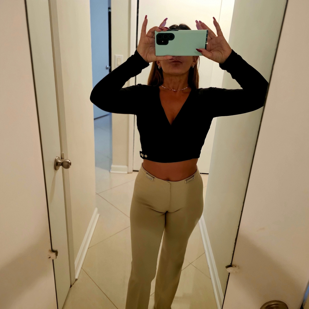 Bebe Black Long Sleeve Top